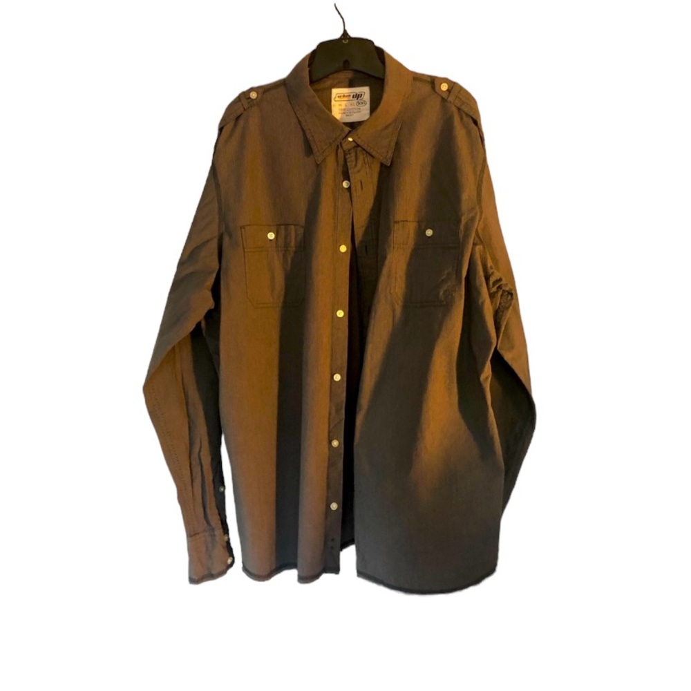 UrbanUp Long Sleeve Mens Button Down Shirt Sz XXL